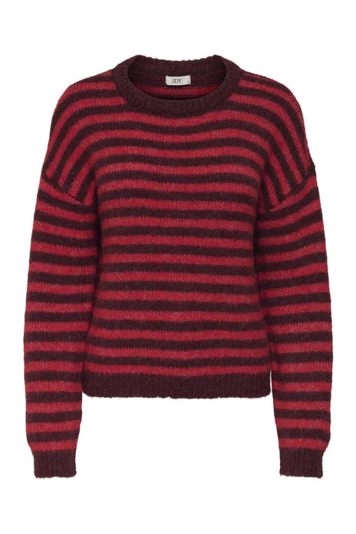 JDY - Jdyzoey Life L/S On Dropsh Pull Knt - 4838040 Maroon Banner Salsa