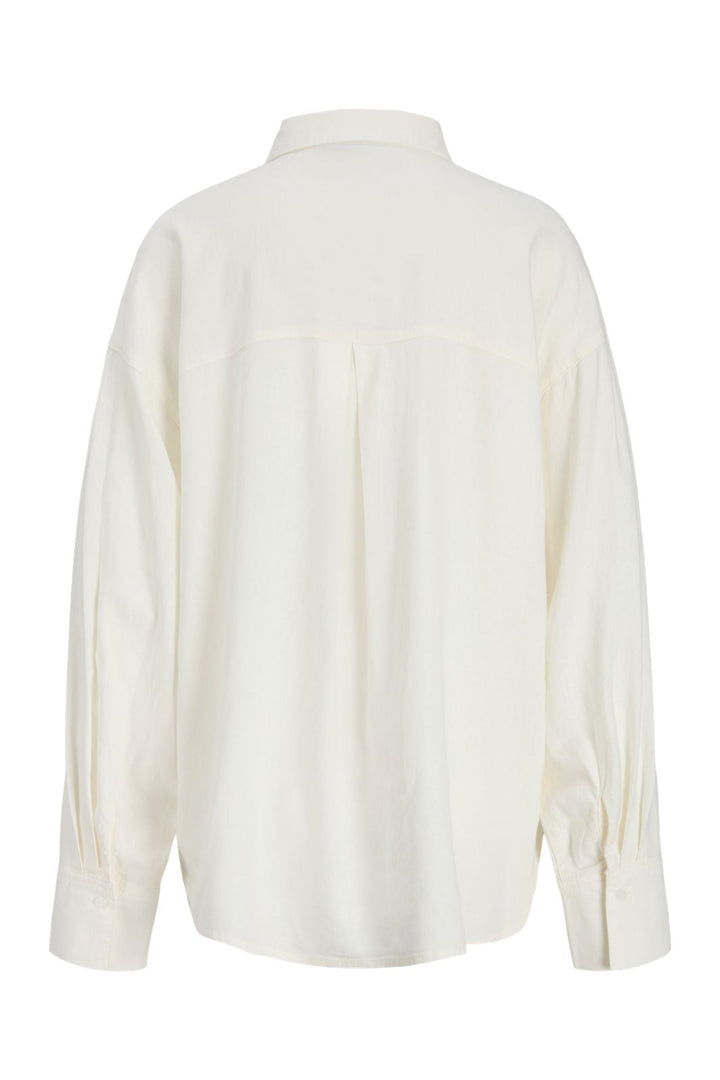 Jjxx - Jxalmira Linen Blend Ls Shirt Ln - 4906558 Blanc De Blanc