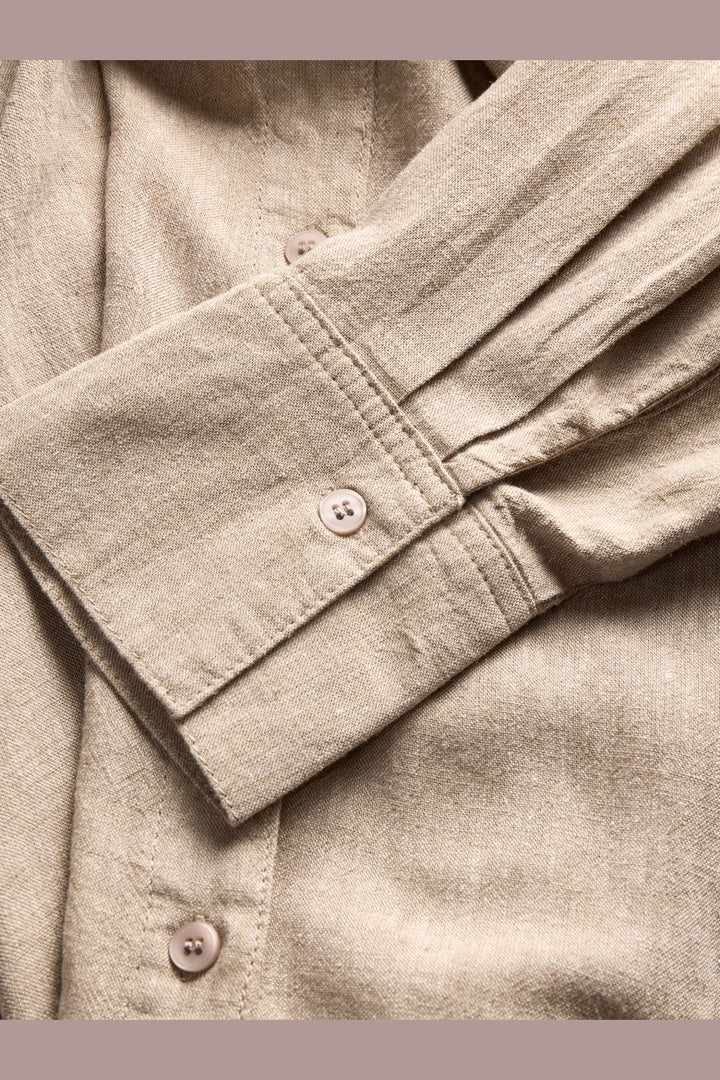 Jjxx - Jxalmira Linen Blend Ls Shirt Ln - 4919736 Silver Mink