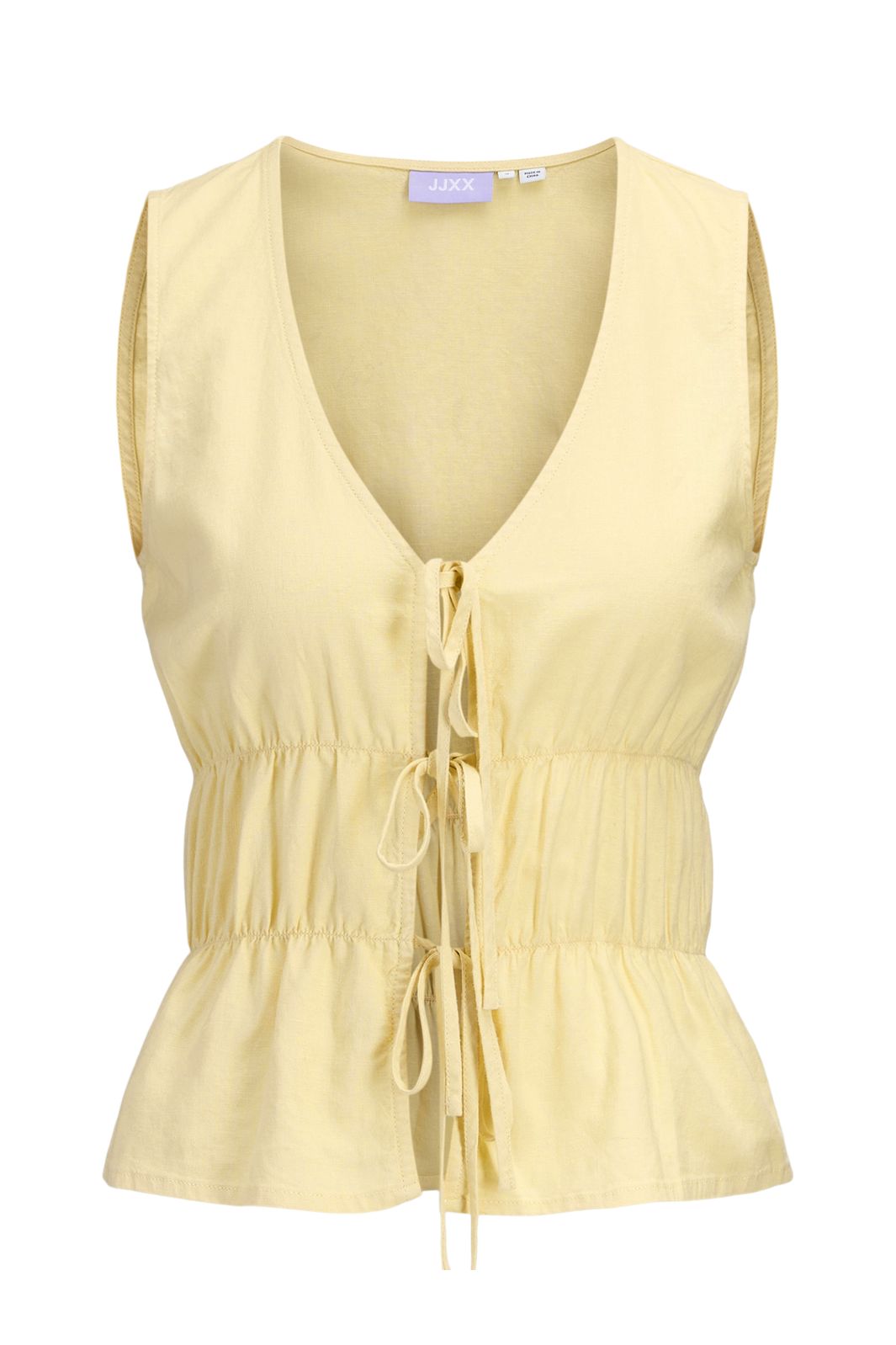 Jjxx - Jxalmira Linen Blend Tie Sl Top Ln - 4919741 Sunlight