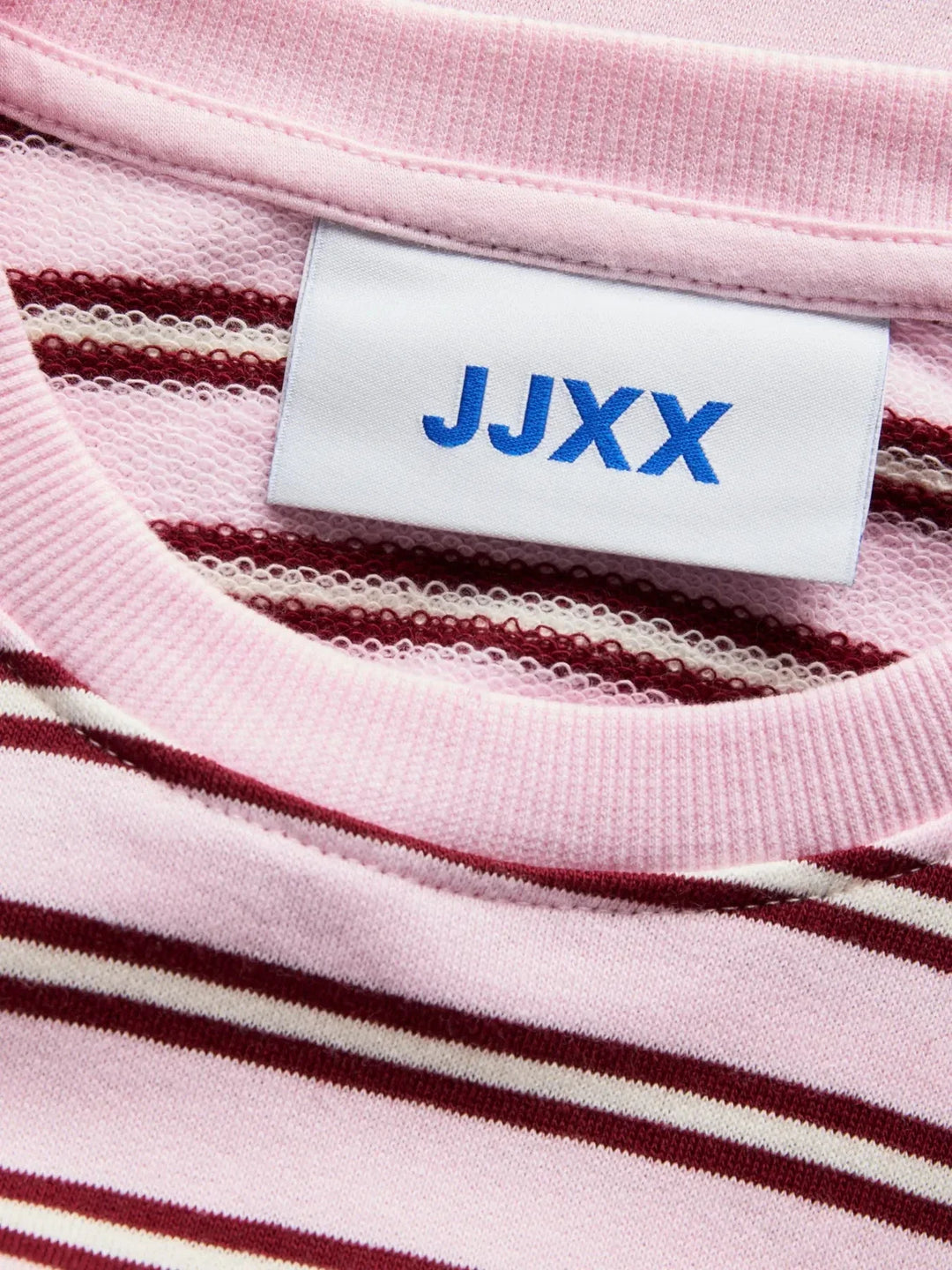 Jjxx - Jxbillie Loose Ls Stripe Sweat Swt - 5093323 Pink Lady Vanilla Ice/Cabernet Bluser 