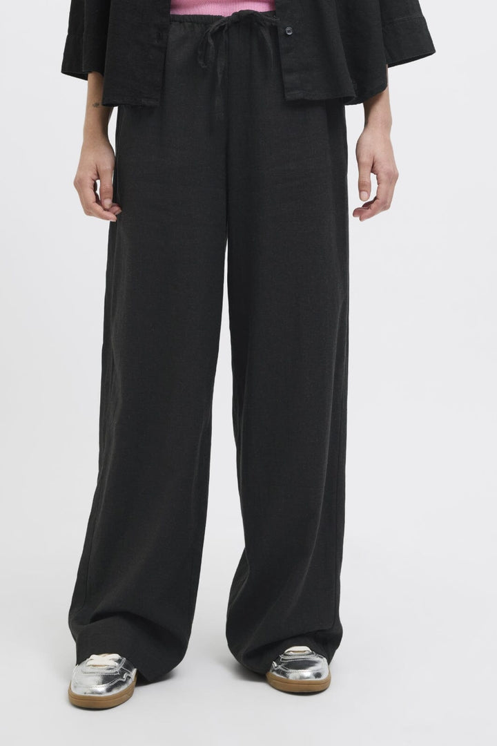 Jjxx - Jxbreeze Flora Summer Pants Sn - 4653035 Black Bukser 