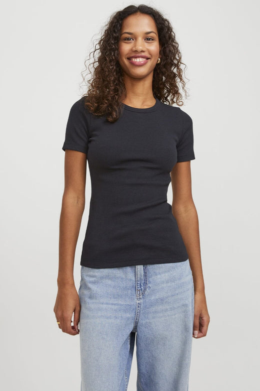 Jjxx - Jxfrankie Str Ss Rib Tee - 4211239 Black
