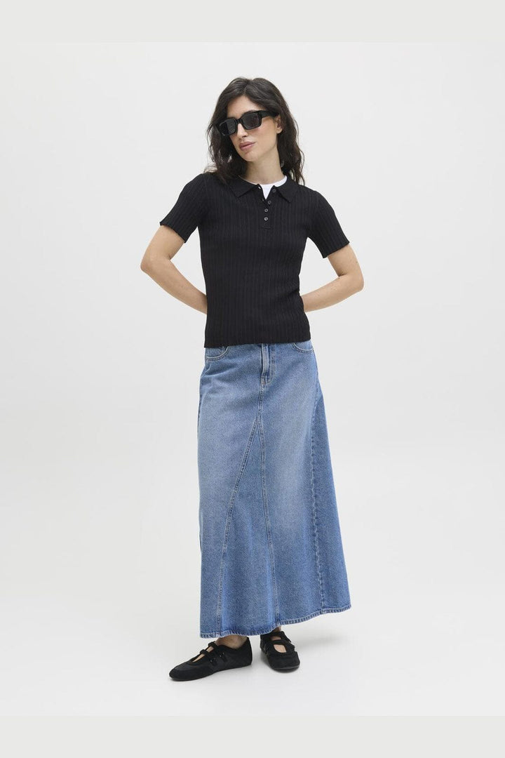 Jjxx - Jxhadley Tight Ss Polo Knit - 4791542 Black