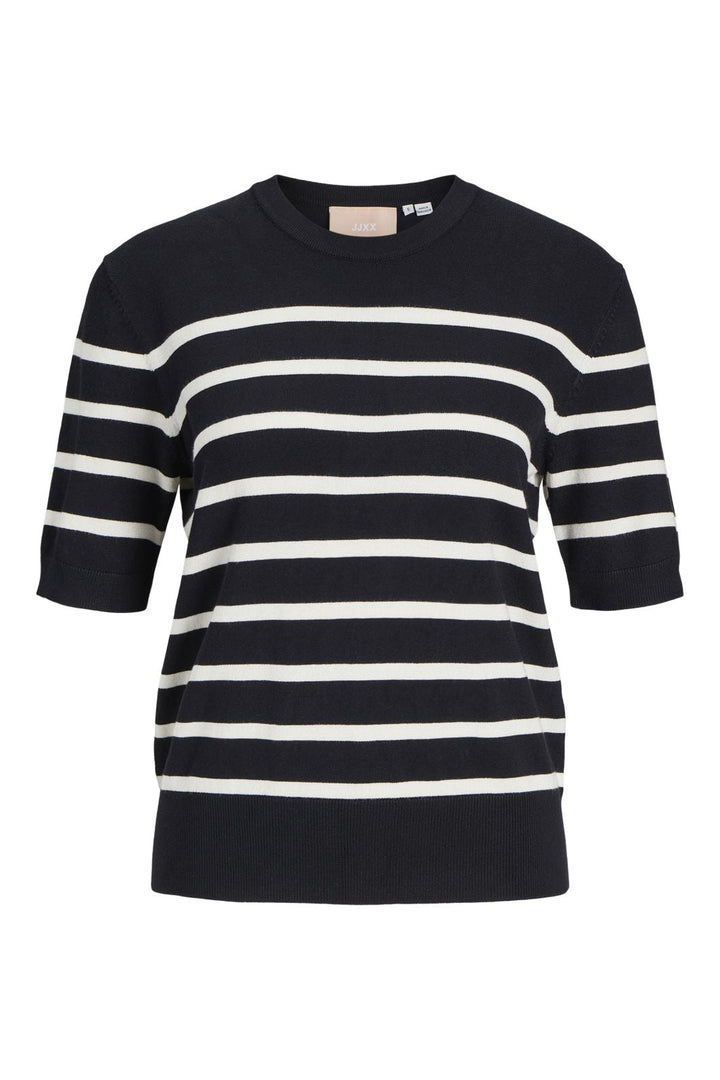 Jjxx - Jxlayla Comfy Ss Knit - 4480602 Black /Vanilla Ice