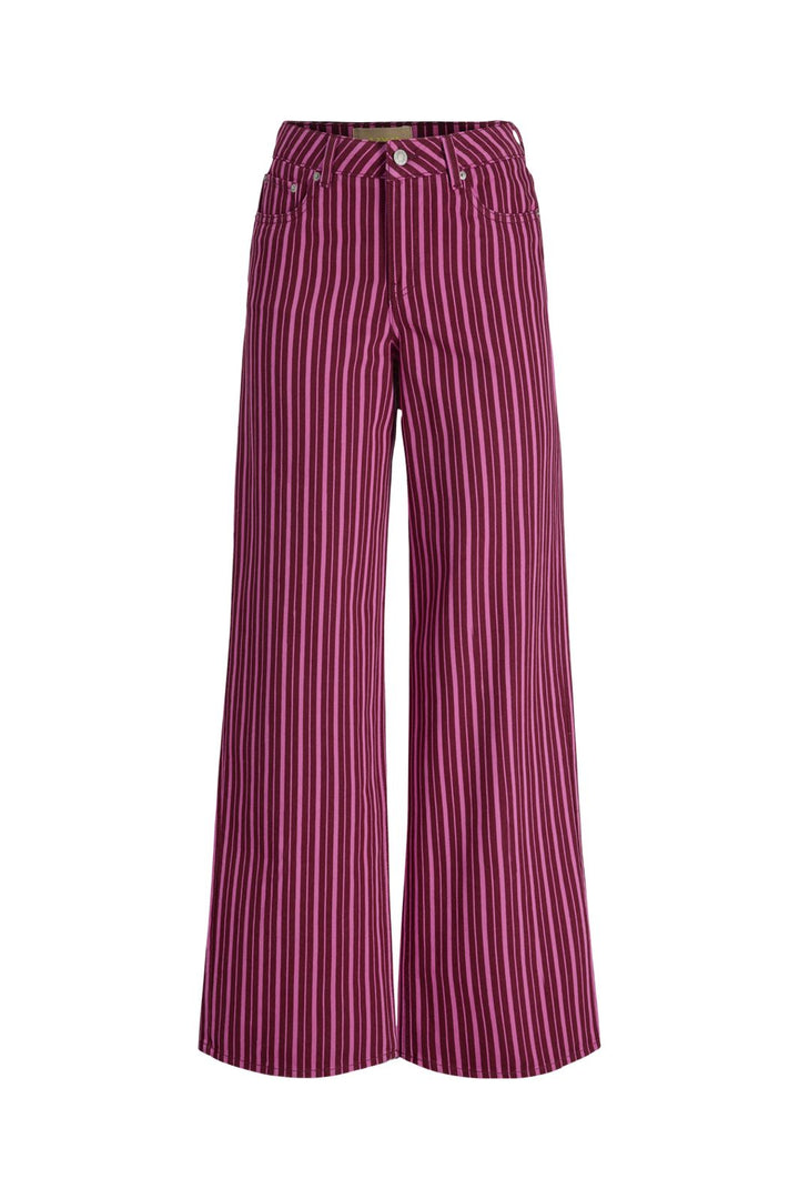 Jjxx - Jxmaddy Wide Pant Sn - 4917984 Cabernet Fiji Flower