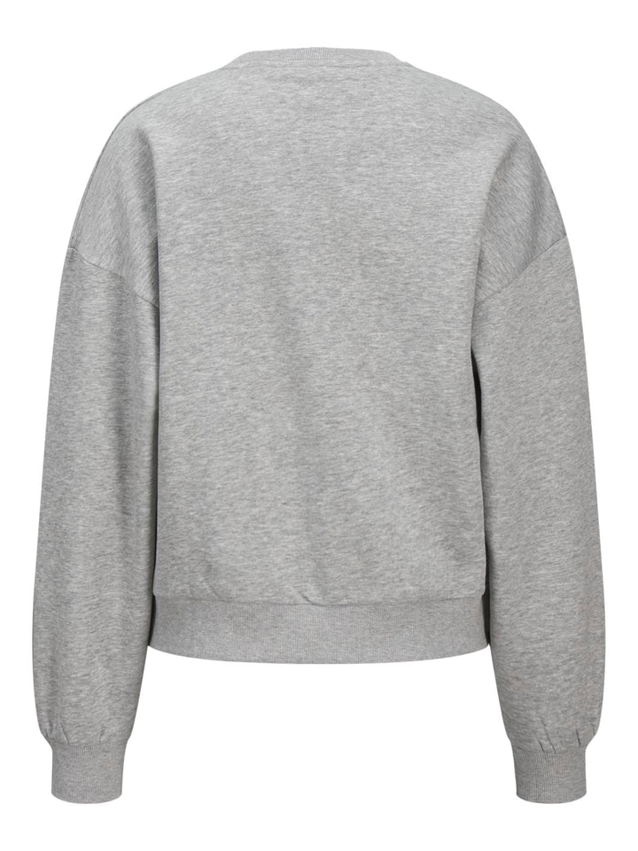 Jjxx - Jxmerle Rlx Short Ls Crew Swt Ln - 4808930 Light Grey Melange Saint Tropez