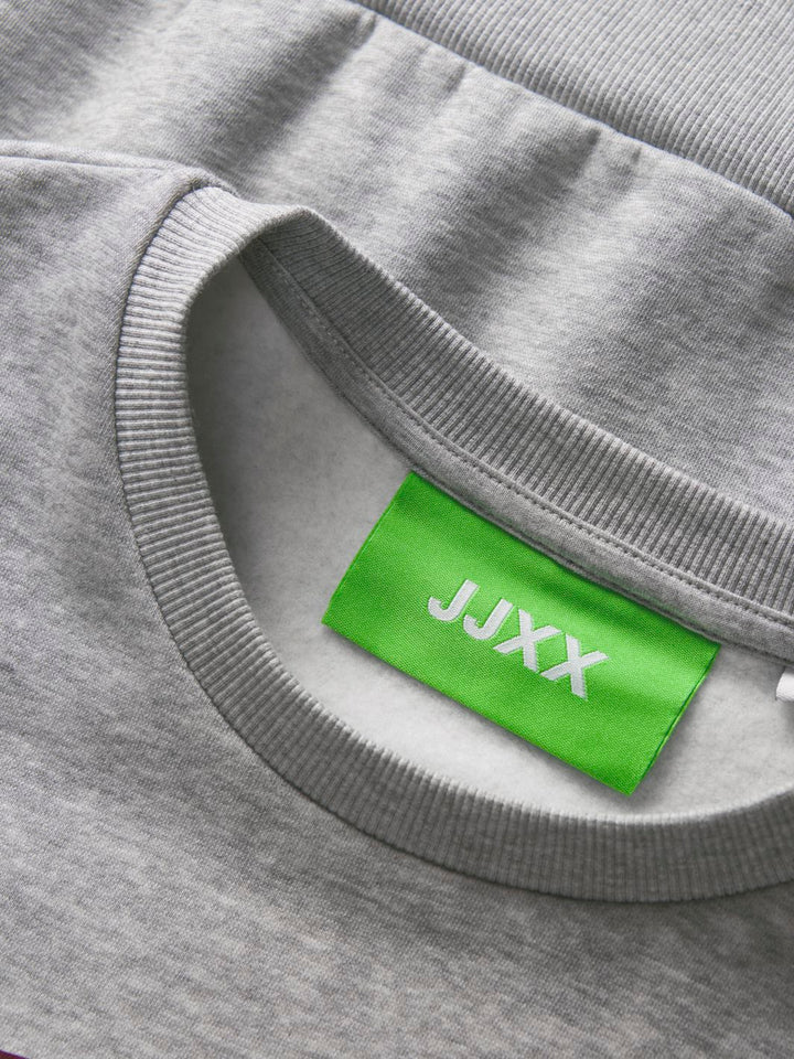 Jjxx - Jxmerle Rlx Short Ls Crew Swt Ln - 4808930 Light Grey Melange Saint Tropez