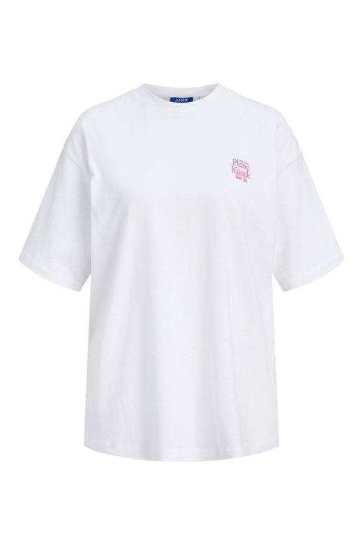 Jjxx - Jxmillow Loose Ss Tee Sp326 - 5014262 Bright White Please Knock
