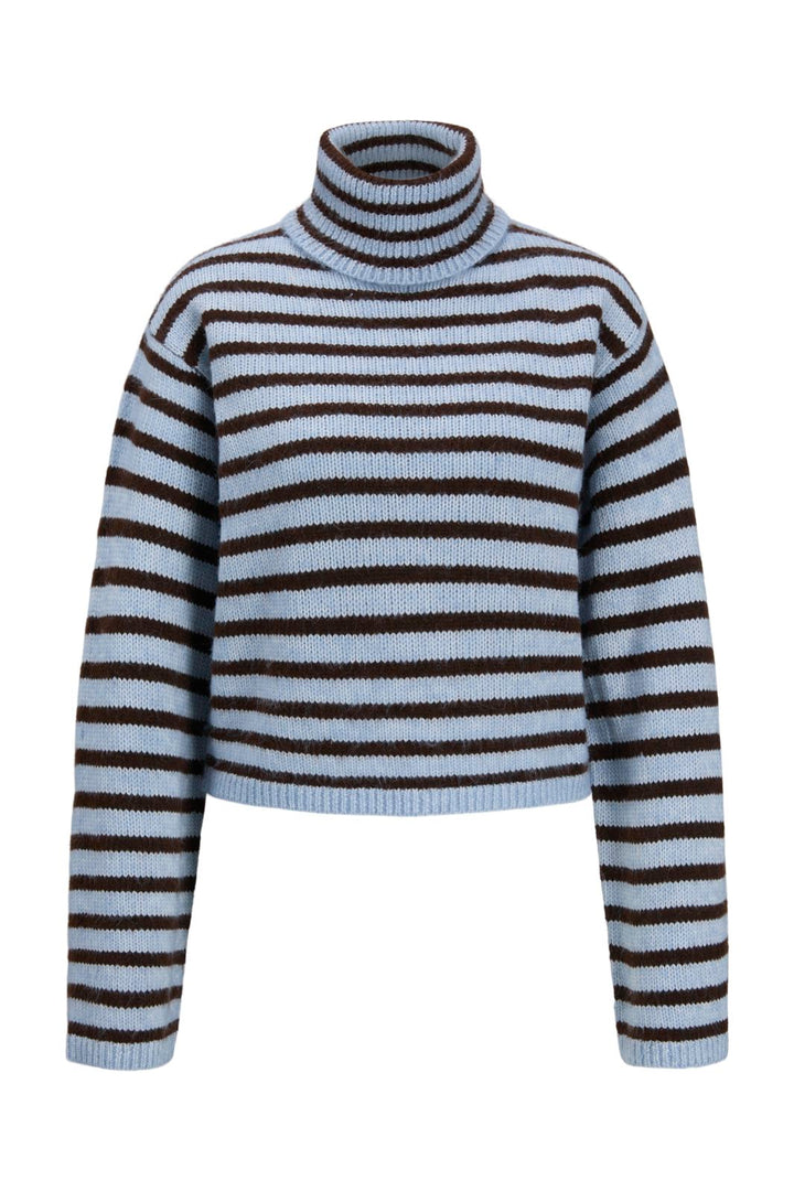 Jjxx - Jxrosanna Roll Neck Knit - 5128813 Ashley Blue / Demitasse