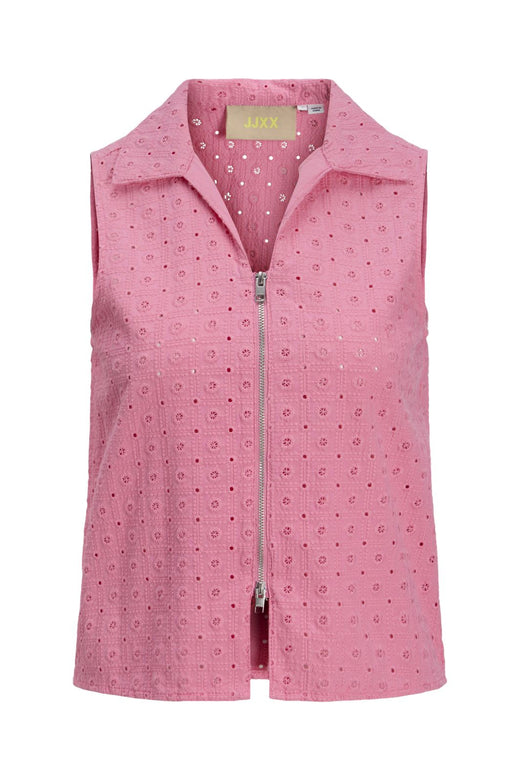 Jjxx - Jxselma Broderie Anglaise Zip Top - 4765358 Morning Glory