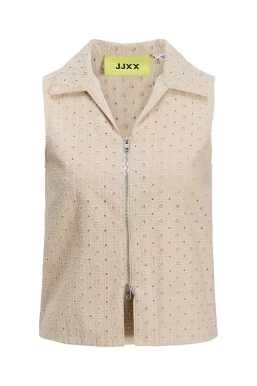Jjxx - Jxselma Broderie Anglaise Zip Top - 4765359 Fog