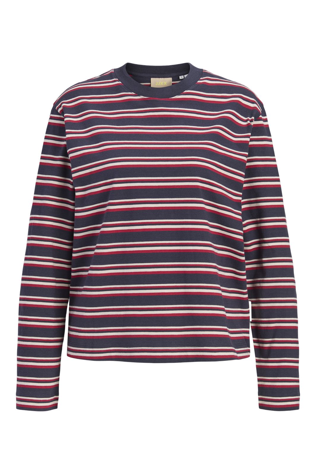 Jjxx - Jxsophia Boxy Ls Stripe Tee Sn - 5144244 Night Sky Rythmic Red & Feather