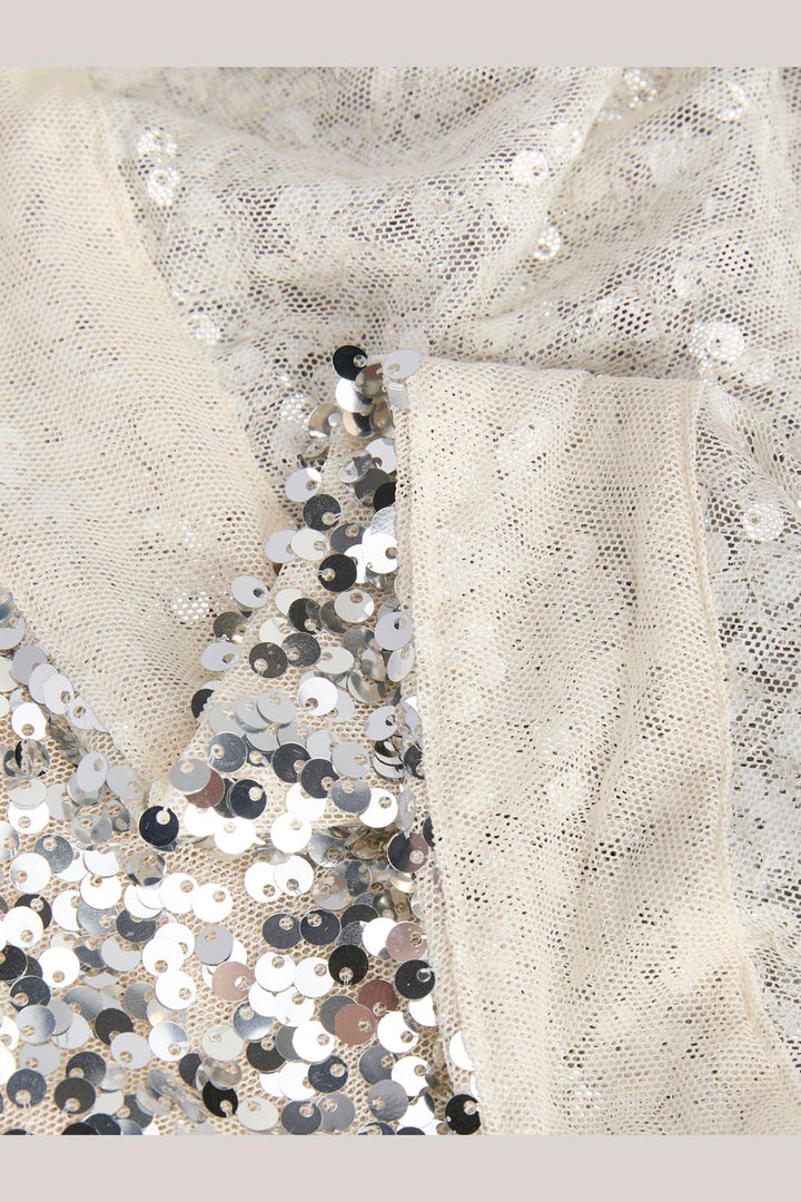 Jjxx - Jxzola Sequin Sl Top - 5108019 Silver