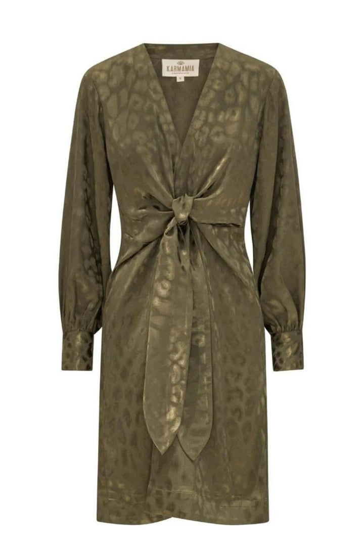 Karmamia - Blair Dress 2244 - Army Leo Jacquard Kjoler 