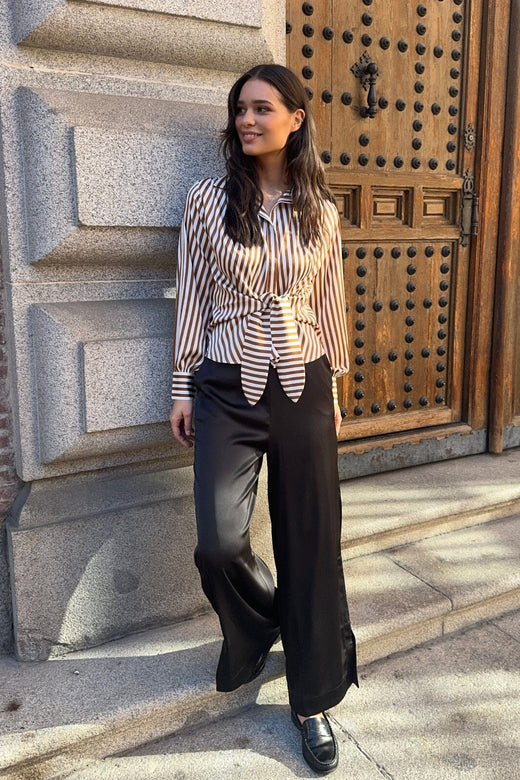 Karmamia - Lee Shirt 2144 - Toffee Stripe Skjorter 