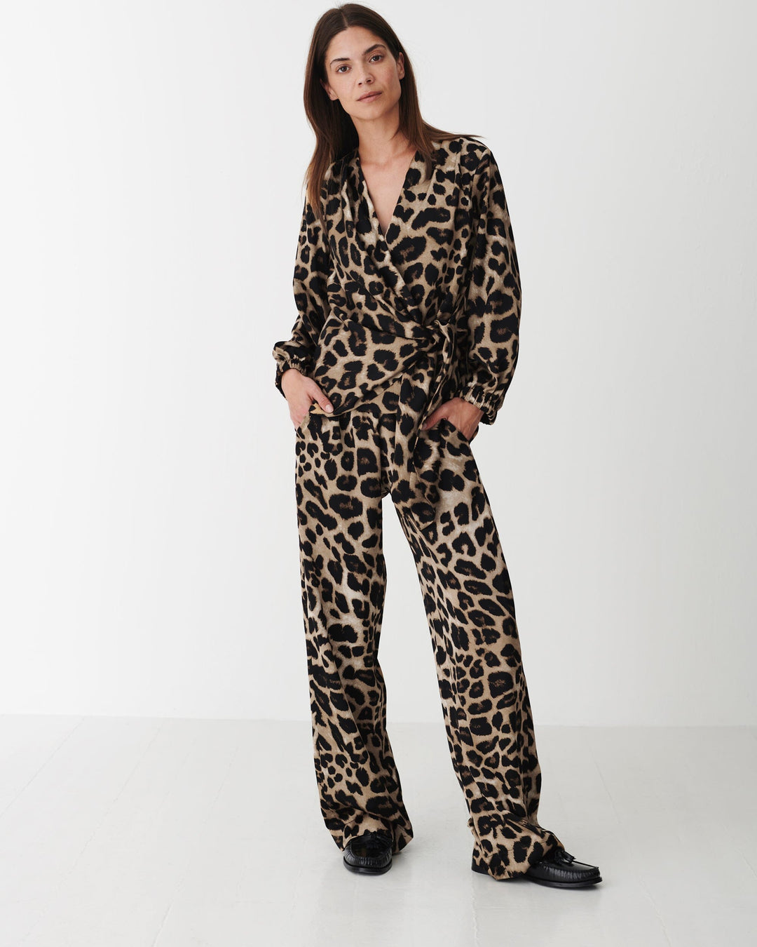 Karmamia - Lou Pants 2210 - Hammered Leopard Bukser 