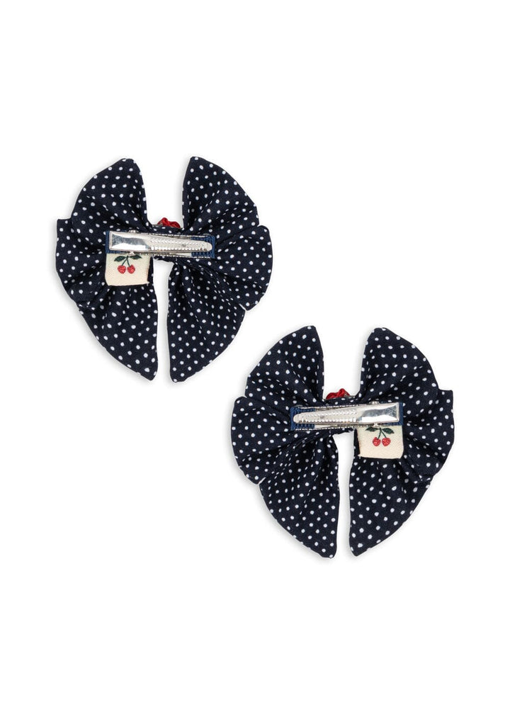 Konges Sløjd - 2 Pack Rose Rouge Bow Hair Clip Ks105856 - Dot Nuit