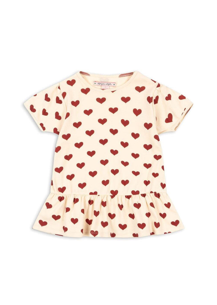 Konges Sløjd - Basic Frill Tee Gots Ks105657 - Amour Rouge