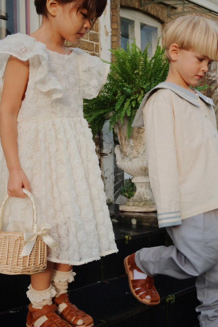 Konges Sløjd - Celebration Cianna Flower Dress Ks103564 - Eggnog Kjoler 