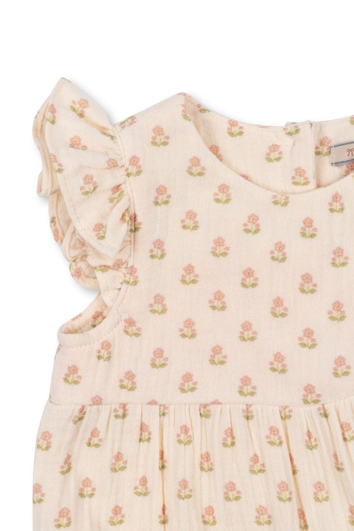 Konges Sløjd - Coco Frill Romper Gots Ks104741 - Carta Rosa