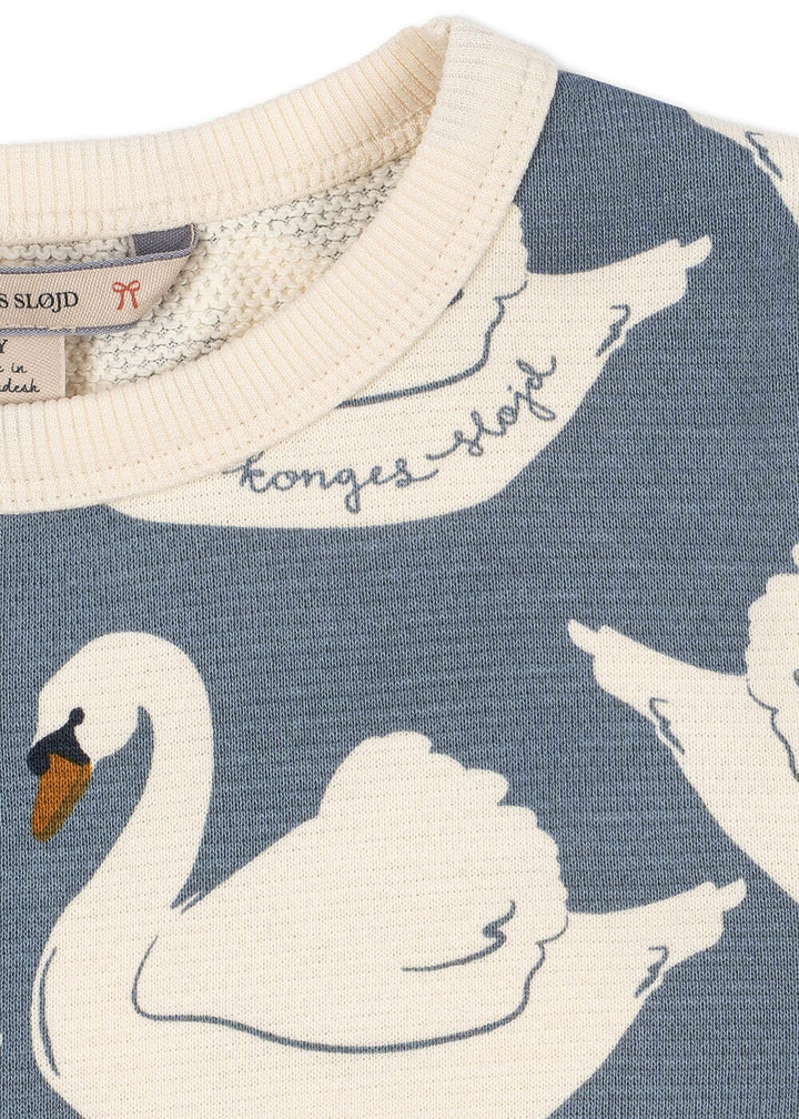 Konges Sløjd - Loupy Print Sweat Dress Gots Ks106114 - Swan