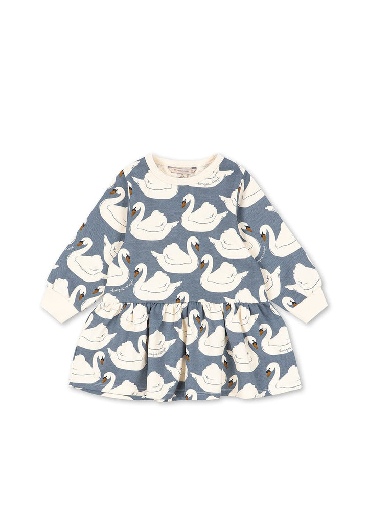 Konges Sløjd - Loupy Print Sweat Dress Gots Ks106114 - Swan