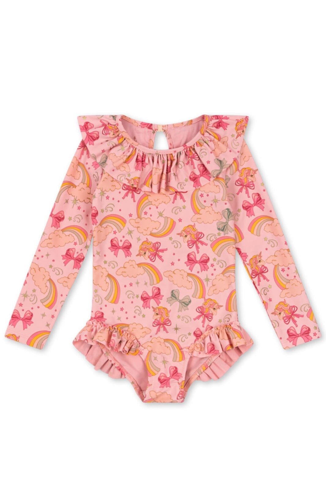 Konges Sløjd - Manuca Ls Swimsuit Grs Ks102514 - Rainbow Bow