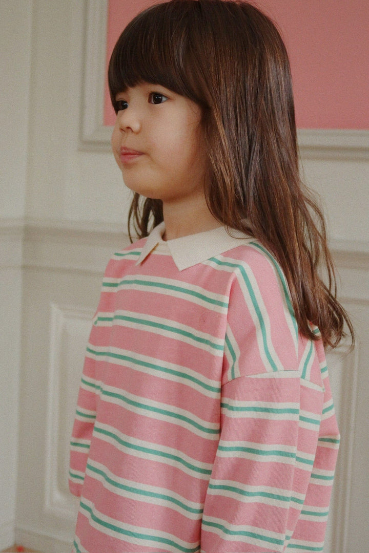 Konges Sløjd - Spotty Ls Polo Gots Ks104433 - Blush Bound Stripe Bluser 