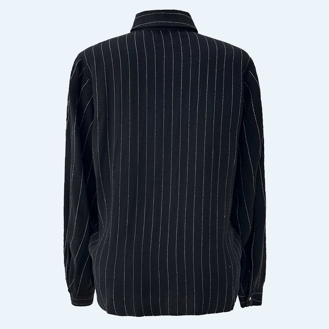 Liberte - Neo Ls Shirt 22255 - Black Pinstripe