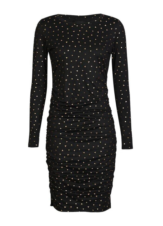 Liberte - Alma-Long-Dress 9506 - Black Gold Heart Kjoler 