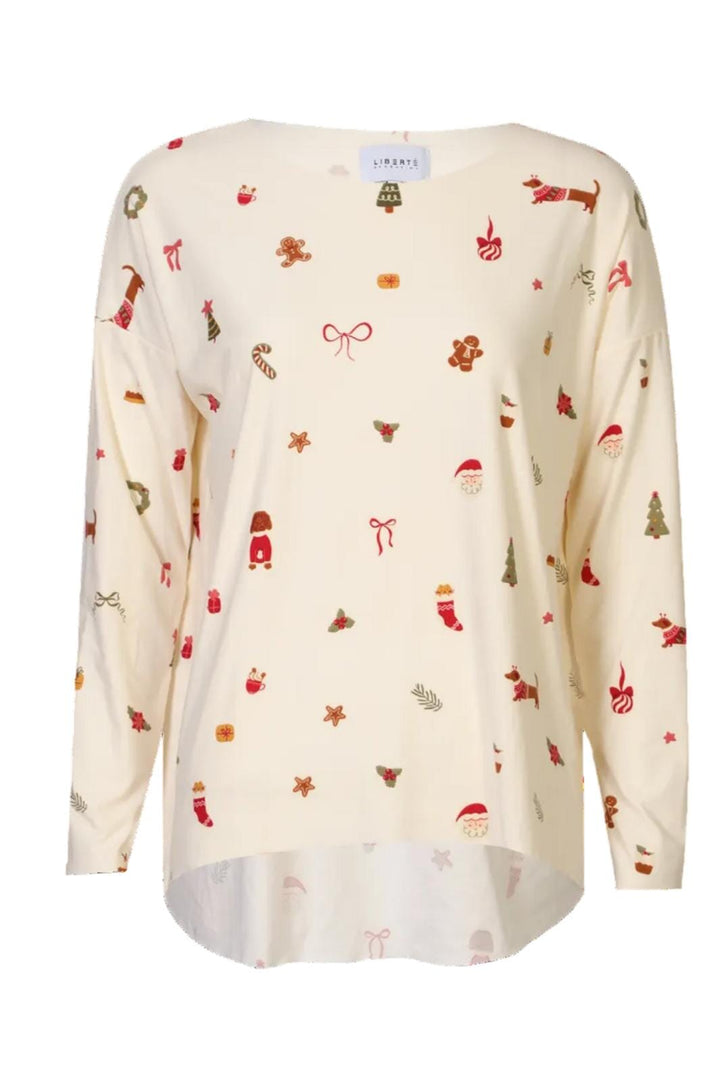 Liberte - Alma-Ls-Top 9504 - Dog Creme Bluser 