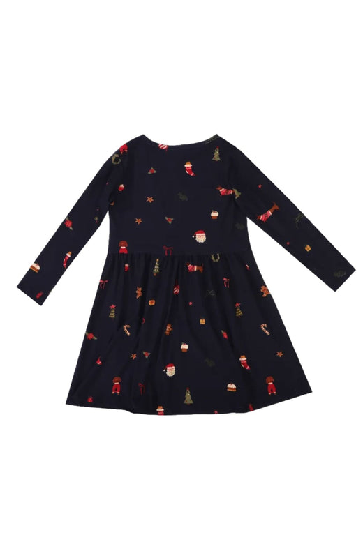 Liberte Ami - Alma-Ls-Babydoll-Dress (Kids) 9658 - Dog Navy Kjoler 