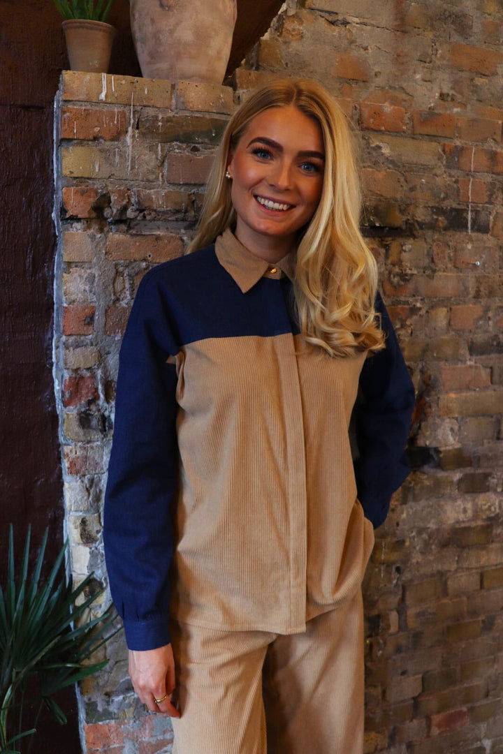 Liberte - Asta Corduroy Jacket 22302 - Blue Denim Sand