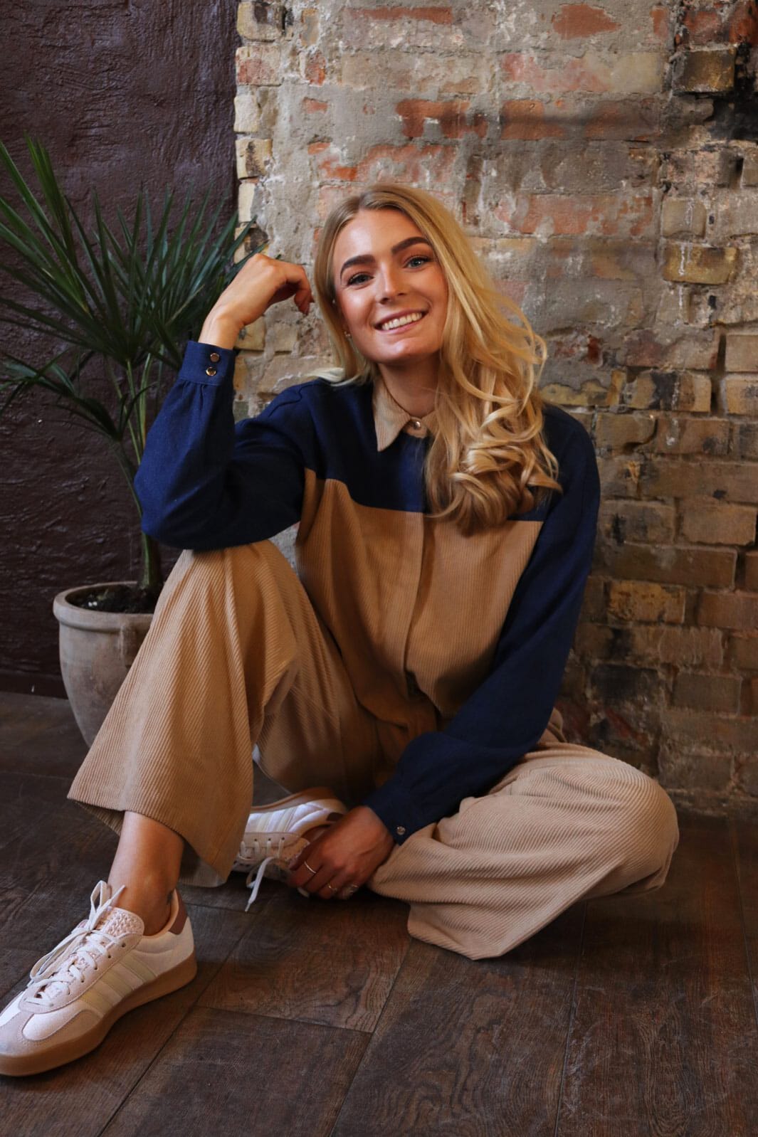 Liberte - Asta Corduroy Jacket 22302 - Blue Denim Sand