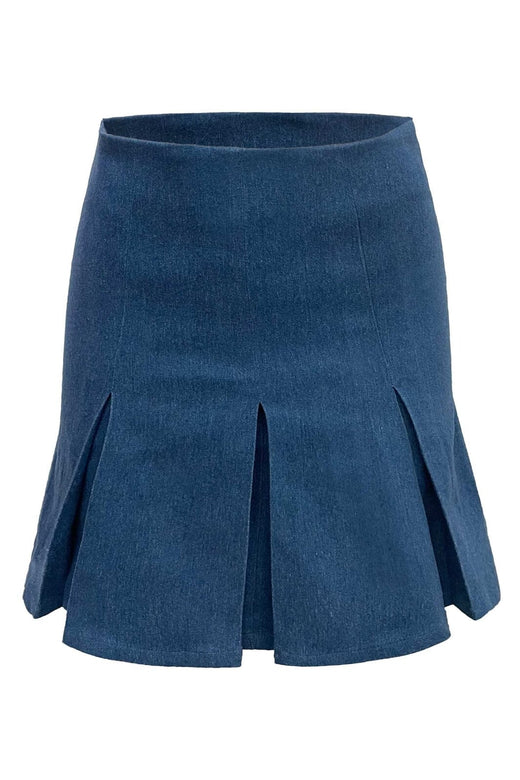Liberte - Asta-Plisse-Skirt 22211 - Blue Denim