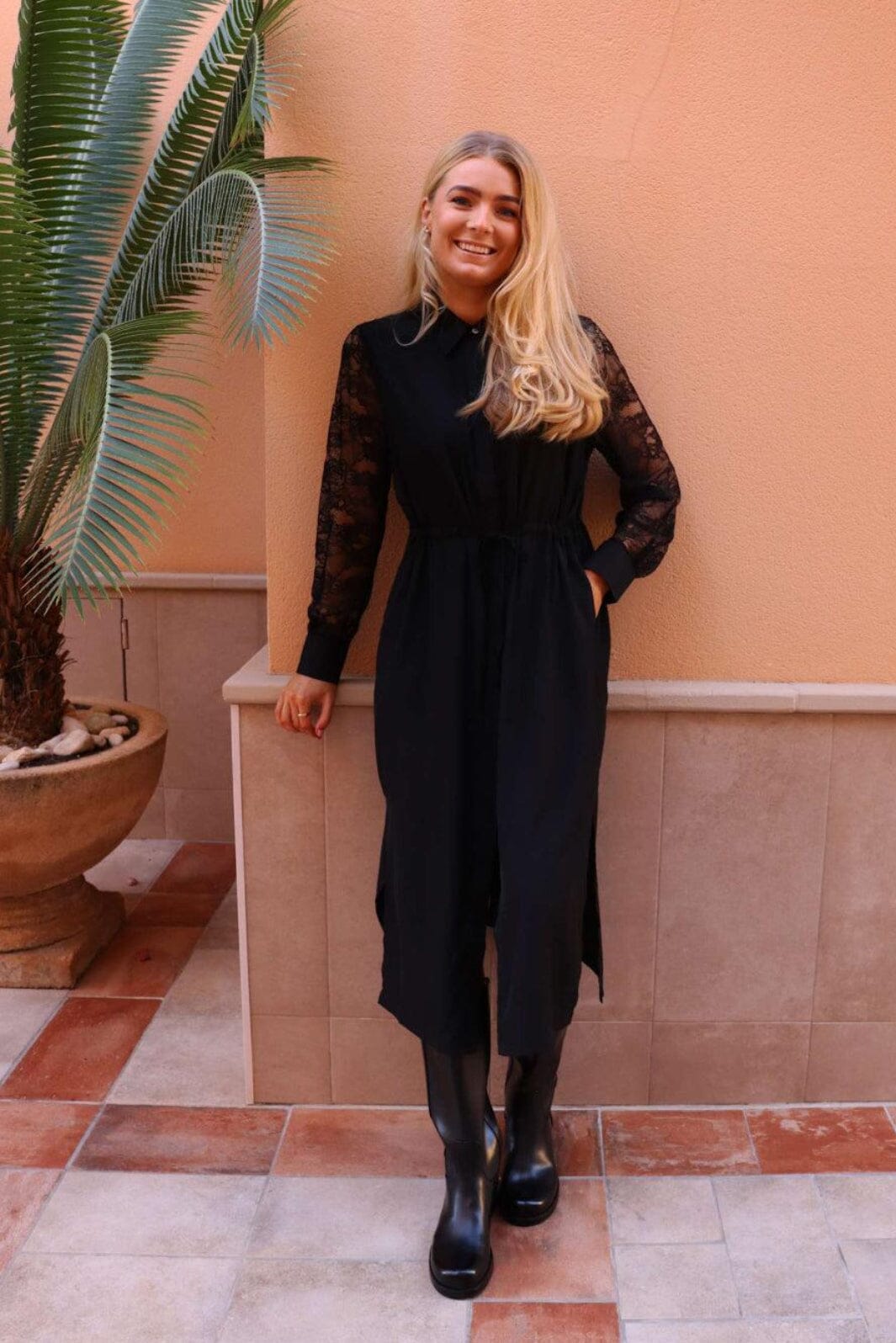 Liberte - Letty-Ls-Long-Shirt 22311 - Black Kjoler 