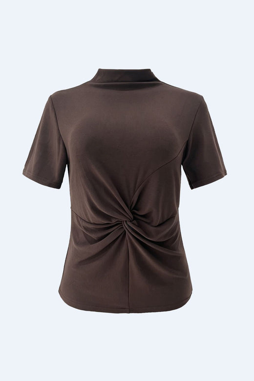 Liberte - Lise Ss Twist Top 22484 - Dark Brown