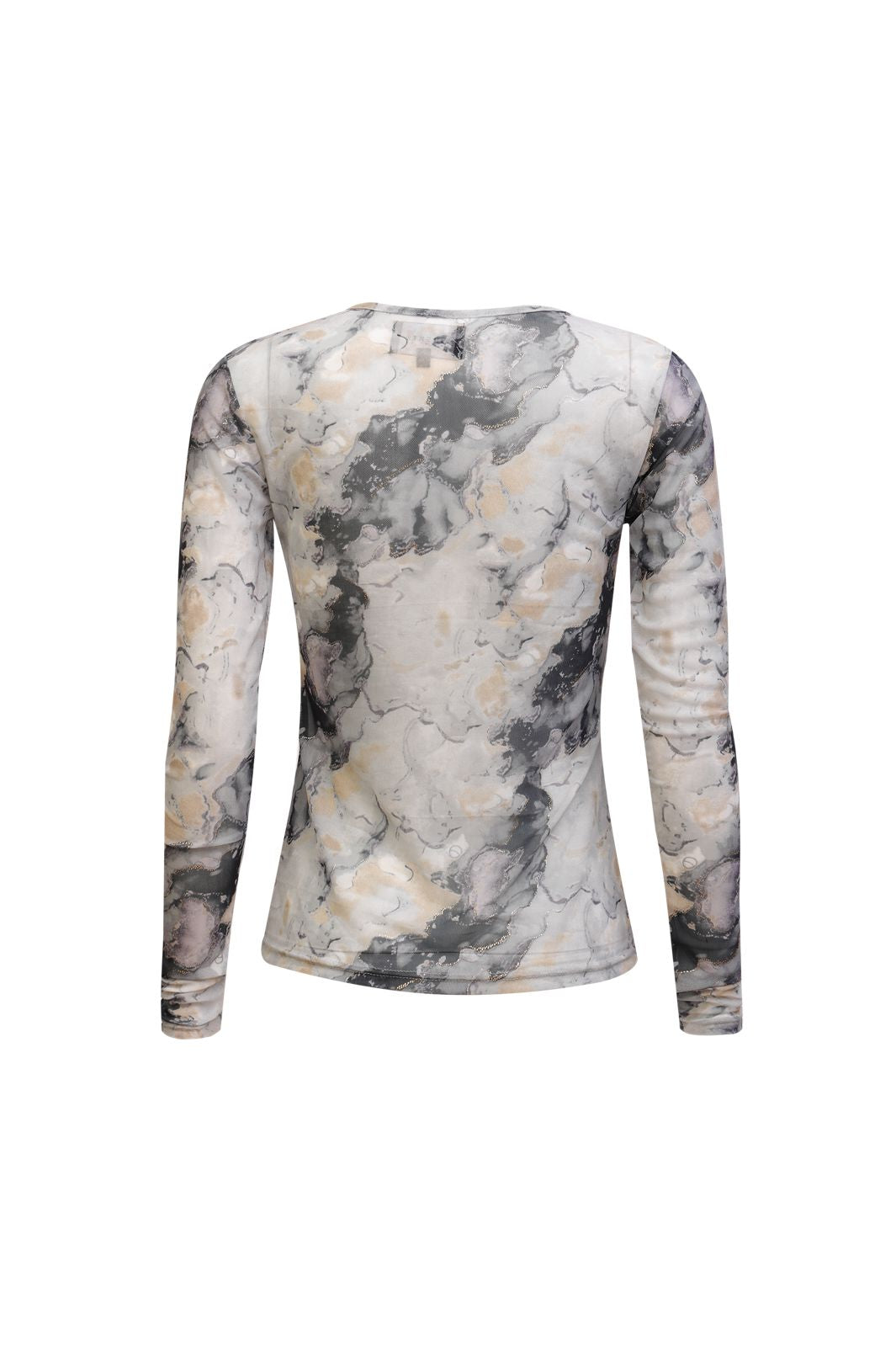 Liberte - Mesh Ls Tshirt 22065 - Black Grey Marble
