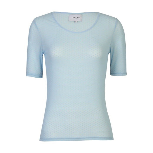 Liberte - Mesh Ss Tshirt, Dot 22011 - Light Blue T-shirts 