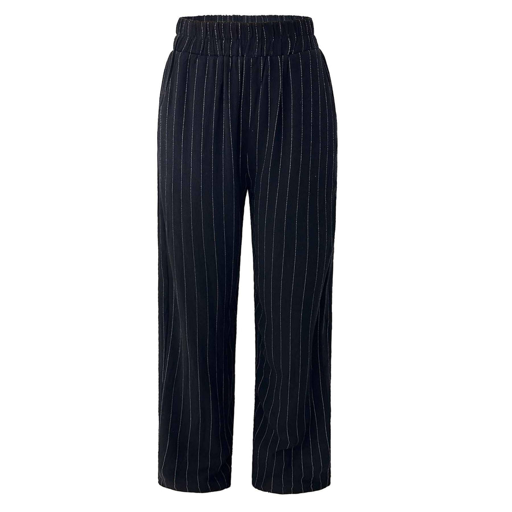 Liberte - Neo Pants 22199 - Black Pinstripe Bukser 