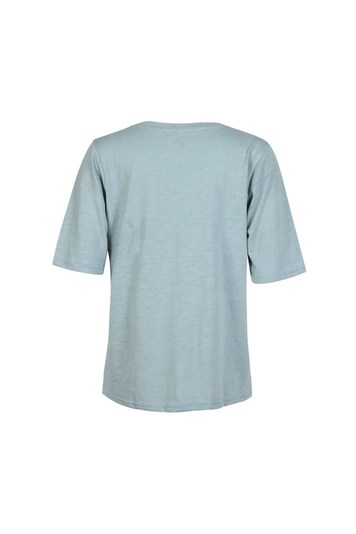 Liberte - Ulla Ss Vneck Tshirt 21675 - Dusty Light Blue