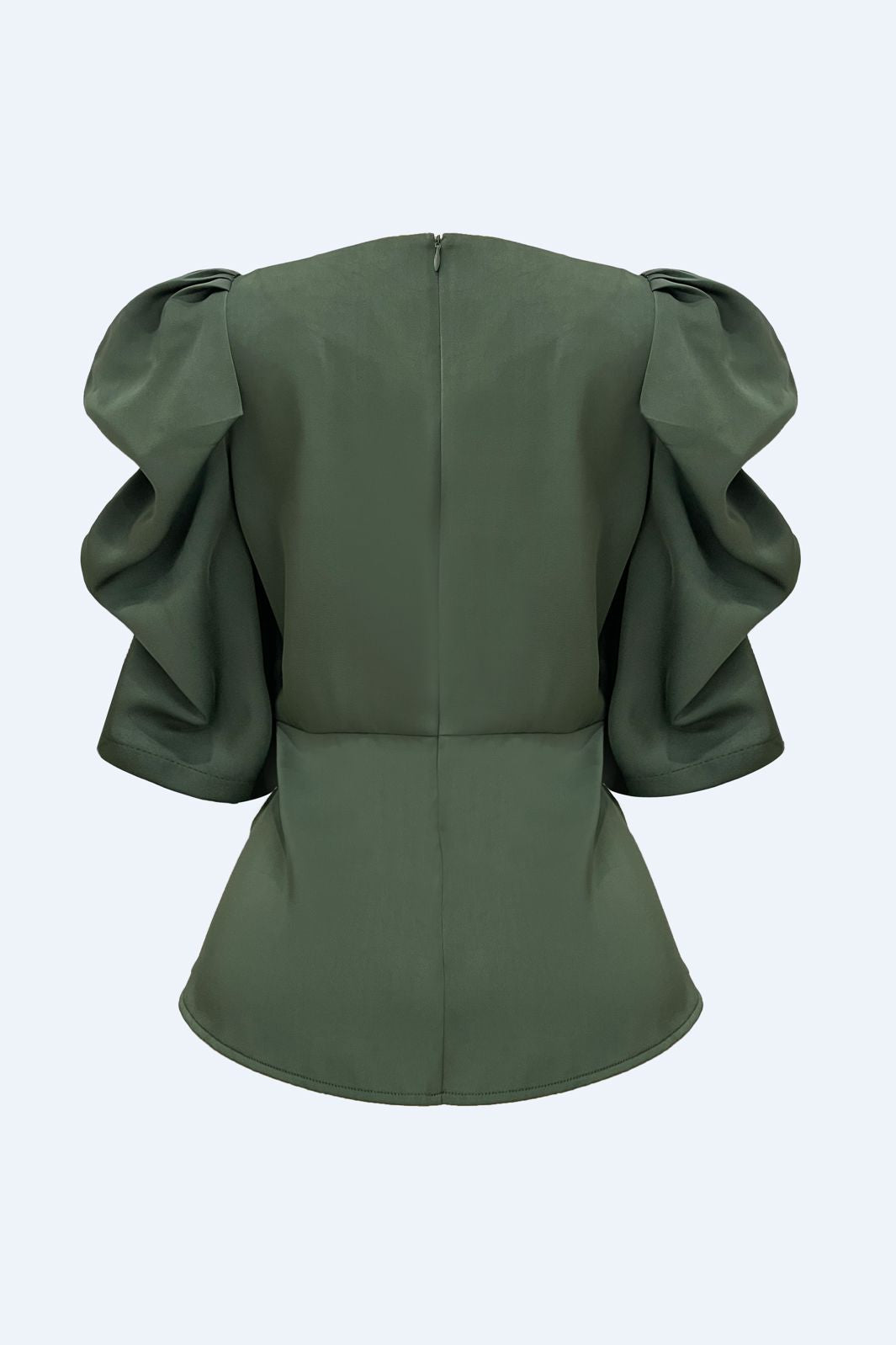 Liberte - Winnie Peplum Blouse 22481 - Dusty Army