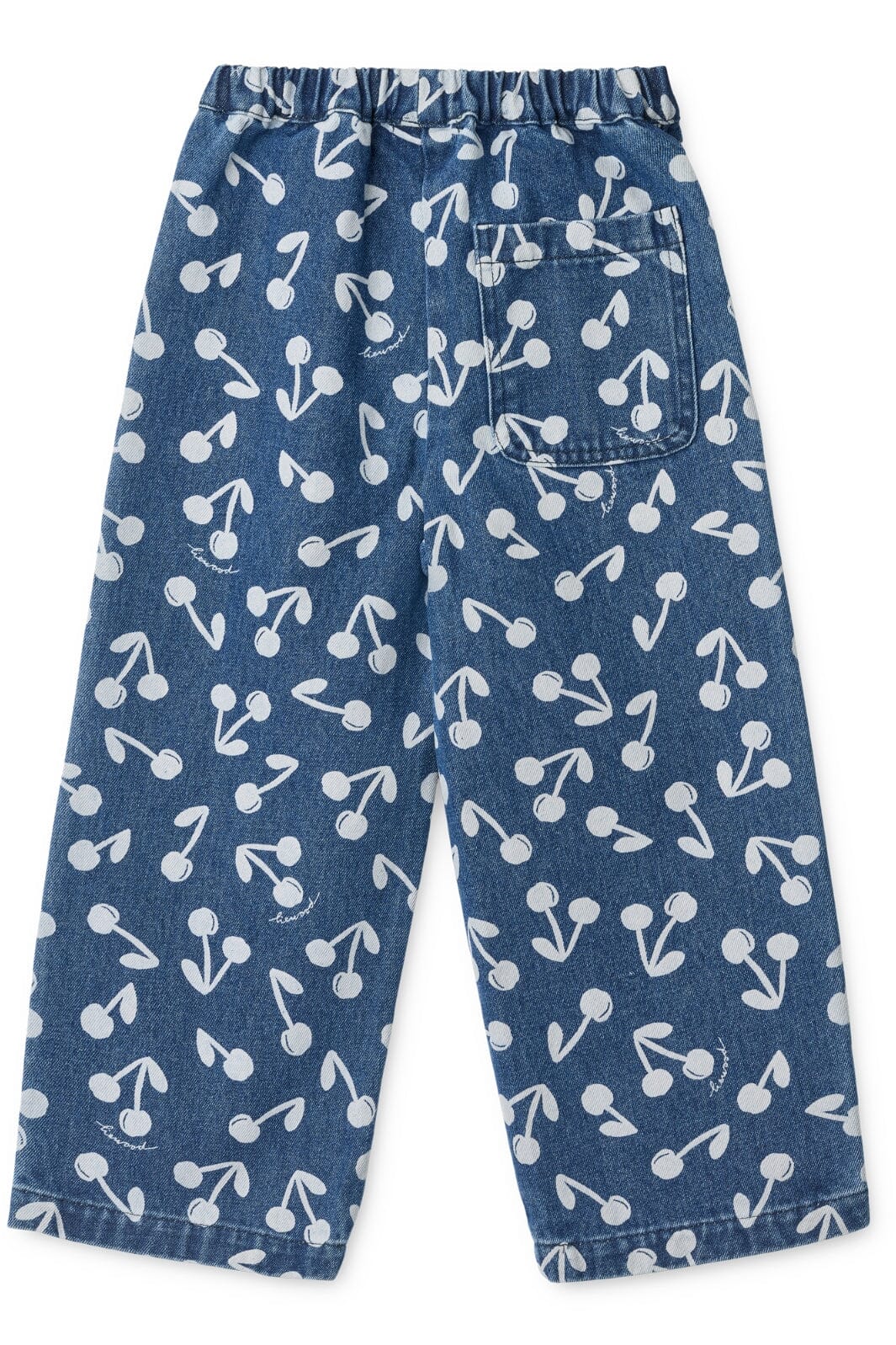 Liewood - Cesar Printed Denim Pants LW19921 - Cherry blossom / Medium blue denim