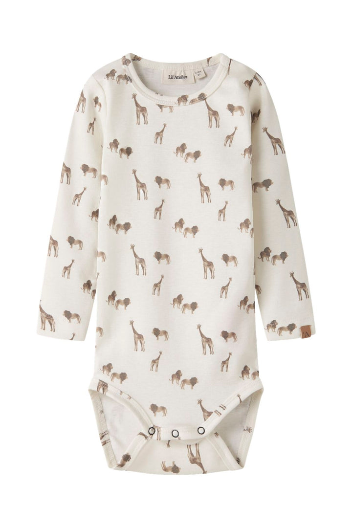 Lil' Atelier - Nbmlayo Geu Ls Slim Body Lil - 5037975 Coconut Milk Lion