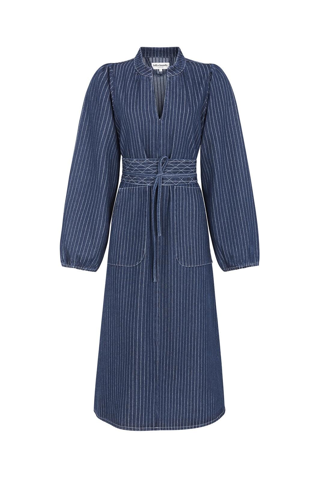 Lollys Laundry - Parisll Midi Dress Ls 26522-3015 -  80 Stripe