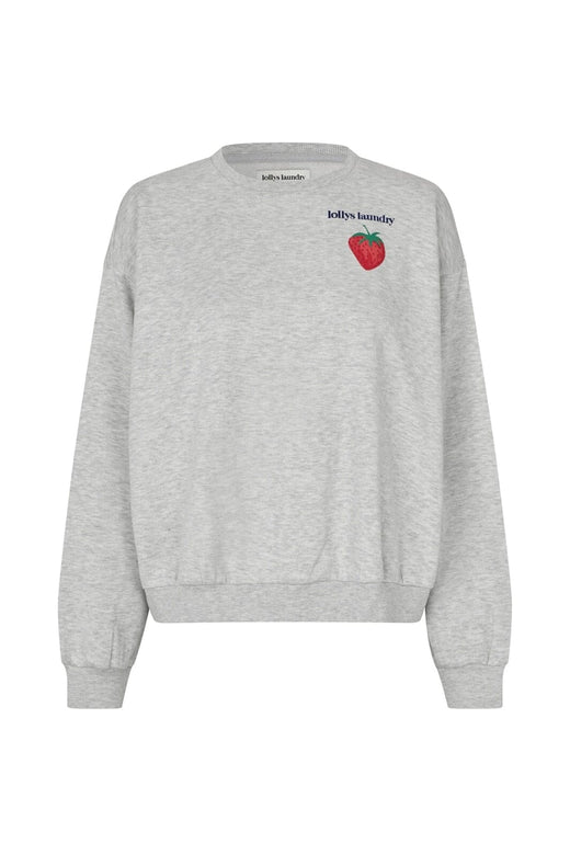 Lollys Laundry - Sydneyll Strawberry Sweatshirt Ls 26124-1080 - 13 - Light Grey Melange
