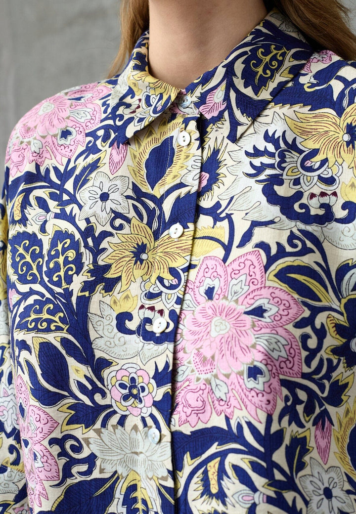 Love & Divine - Love1338-3 19917 - 801 - Navy Paisley Skjorter 