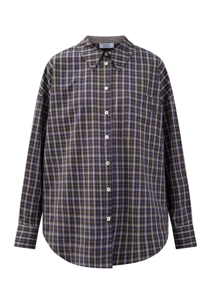 Love & Divine - Love1518-3 20491 - 840 - Brown Check Skjorter 