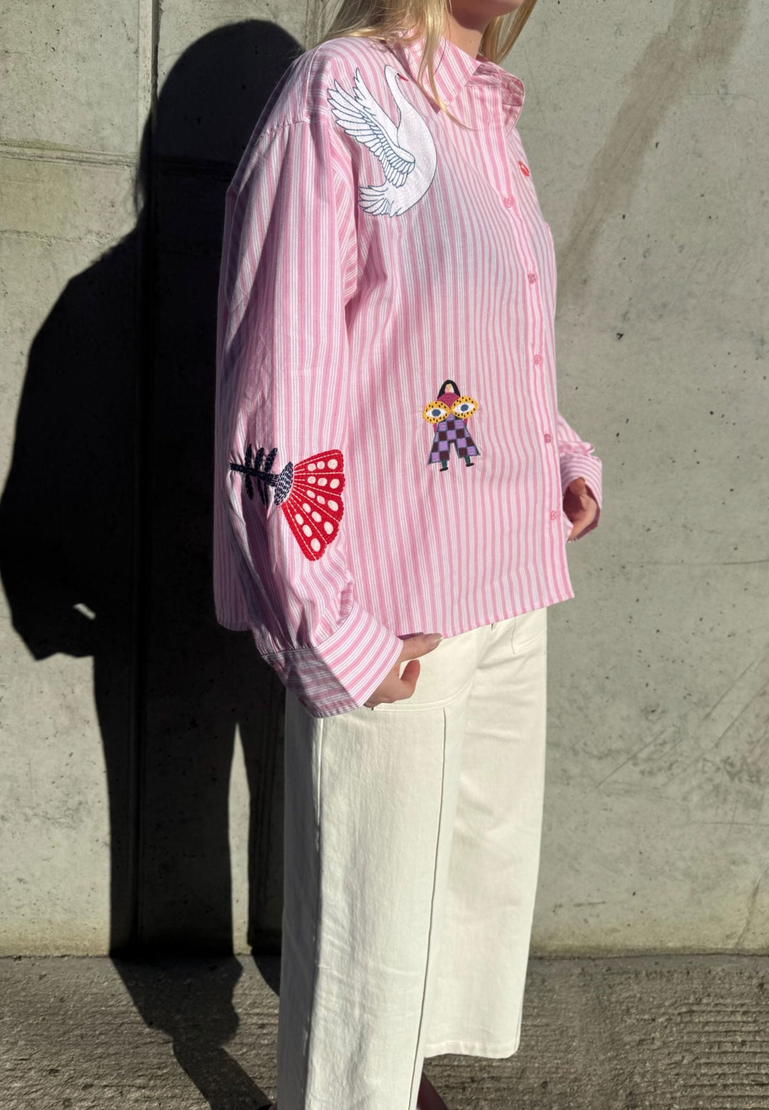 Love & Divine - Love1555-2 20031 - 832 - Rose Stripes Emb. Skjorter 